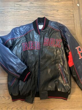 MLB boston red sox vintage leather jacket